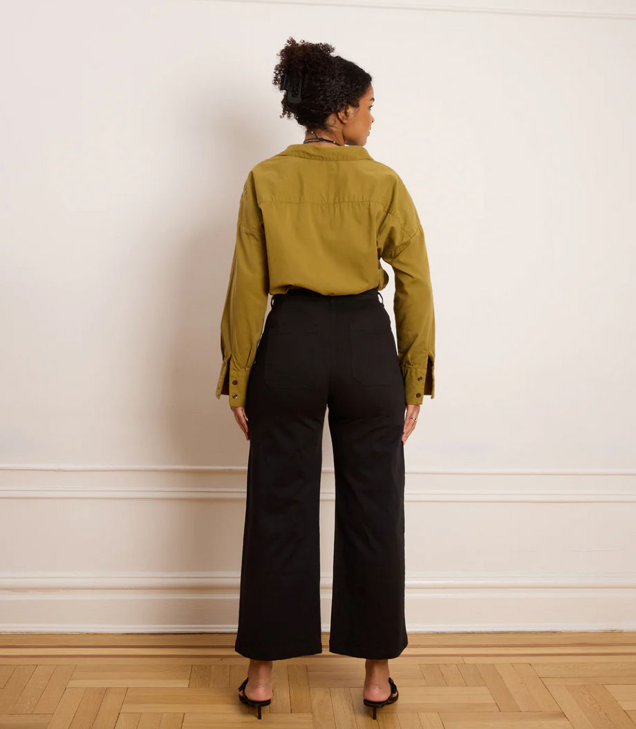 Loup Simone Wide Crop Pants in Black – Short Wave