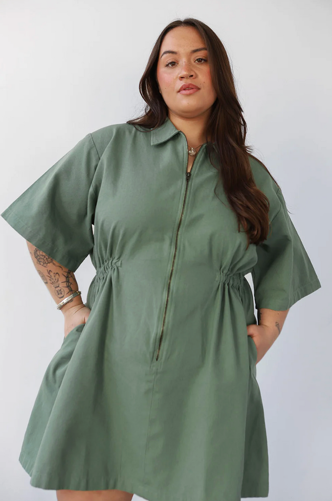 Noble Utility Dress In Sea Glass Sea Glass / L