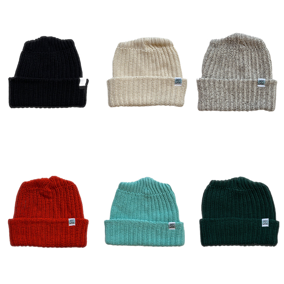 【限定値下げ】CROCHEANT Short Ribbon Beanie Short Wave Cotton Watch Caps